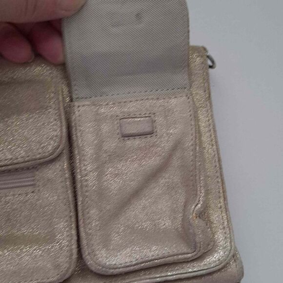 Banana Republic suede metallic shoulder bag NWOT - Picture 4 of 9